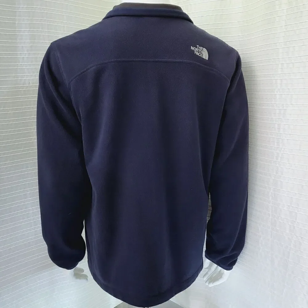 TNF The North Face A14U Windwall 1 Fleece Jacket Navy w Grey Accents  Men's L